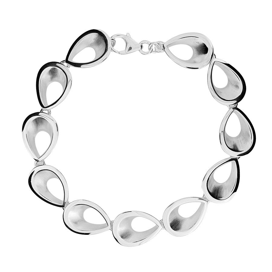 Silver Teardrops Bracelet