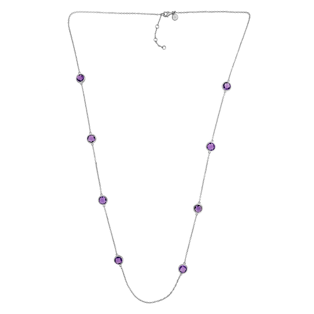 Silver &amp; Amethyst Long Necklace
