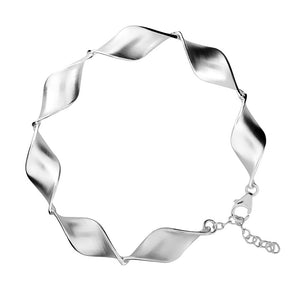 Silver Twisting Link Bracelet