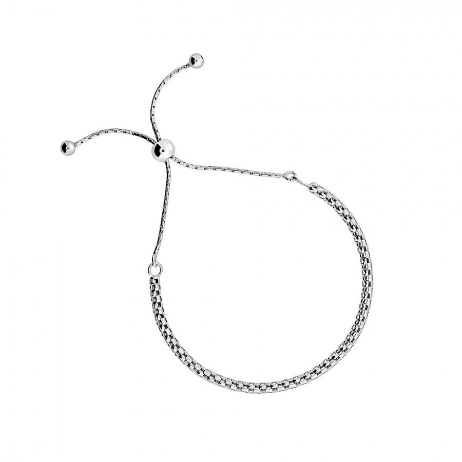 Adjustable Rounded Box Chain Bracelet