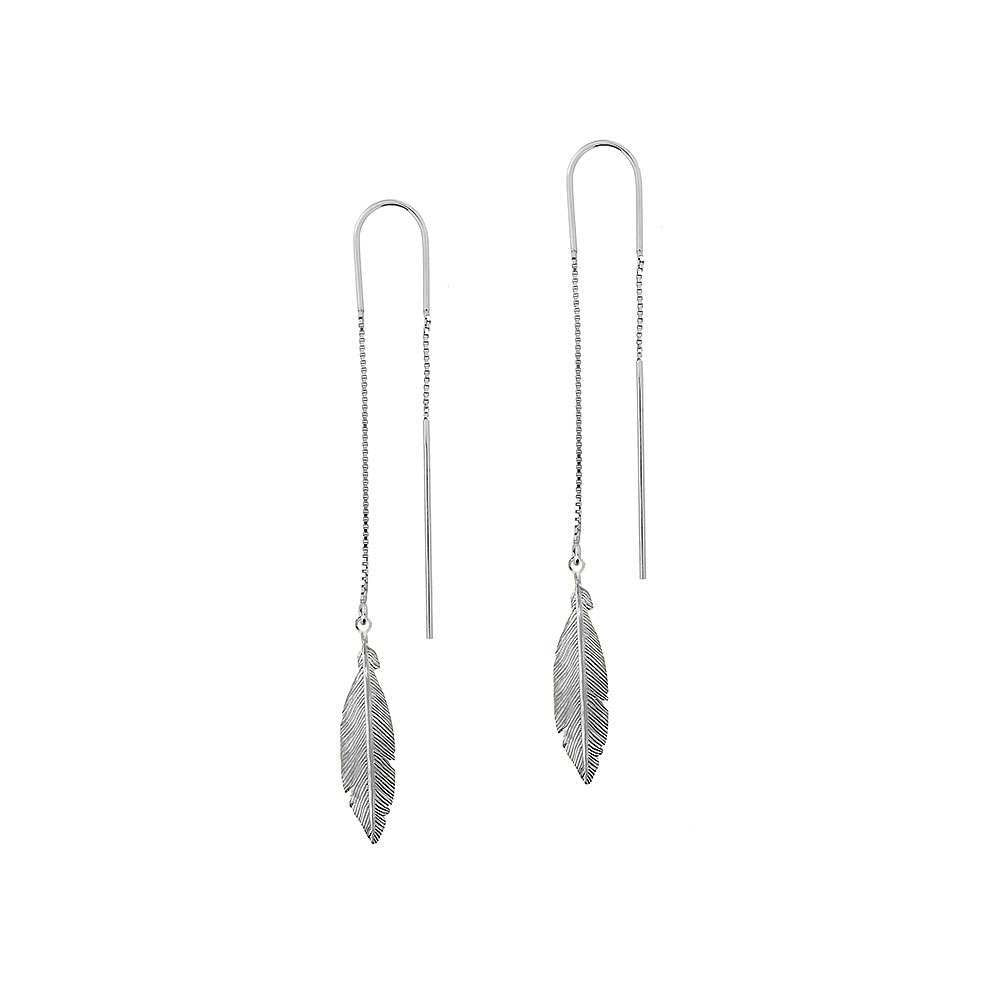 Feather Pull-through Earrings