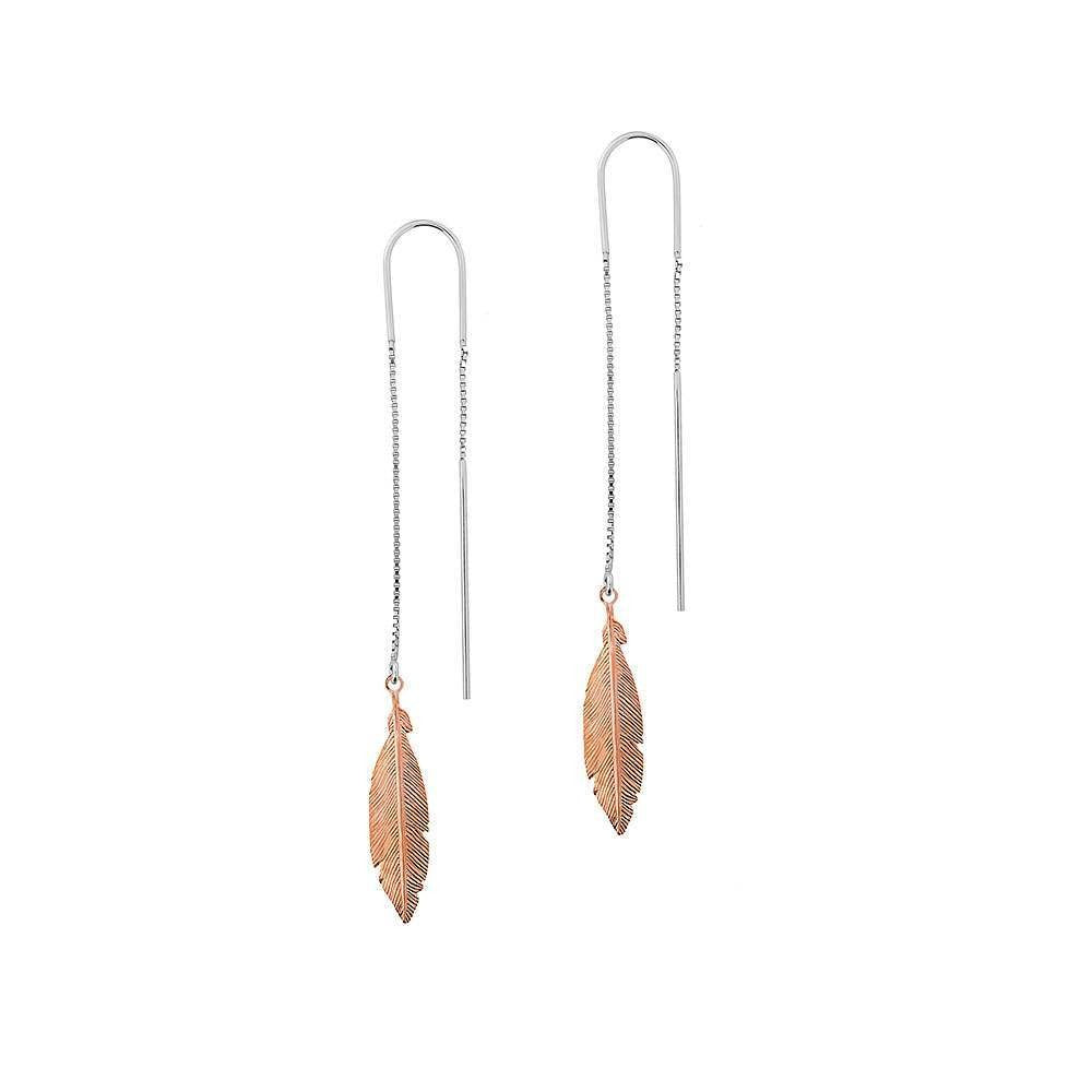 Feather Pull-through Earrings