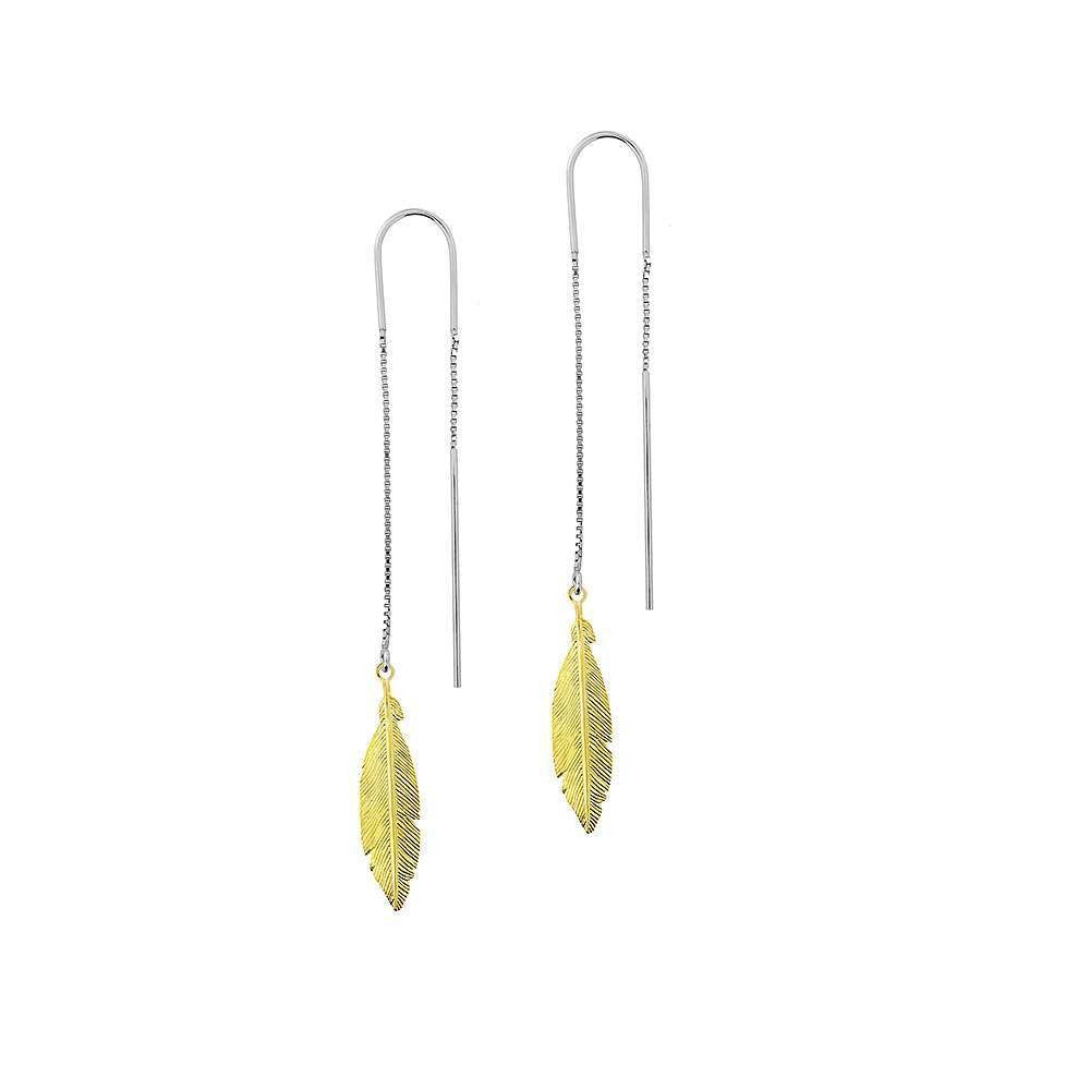 Feather Pull-through Earrings