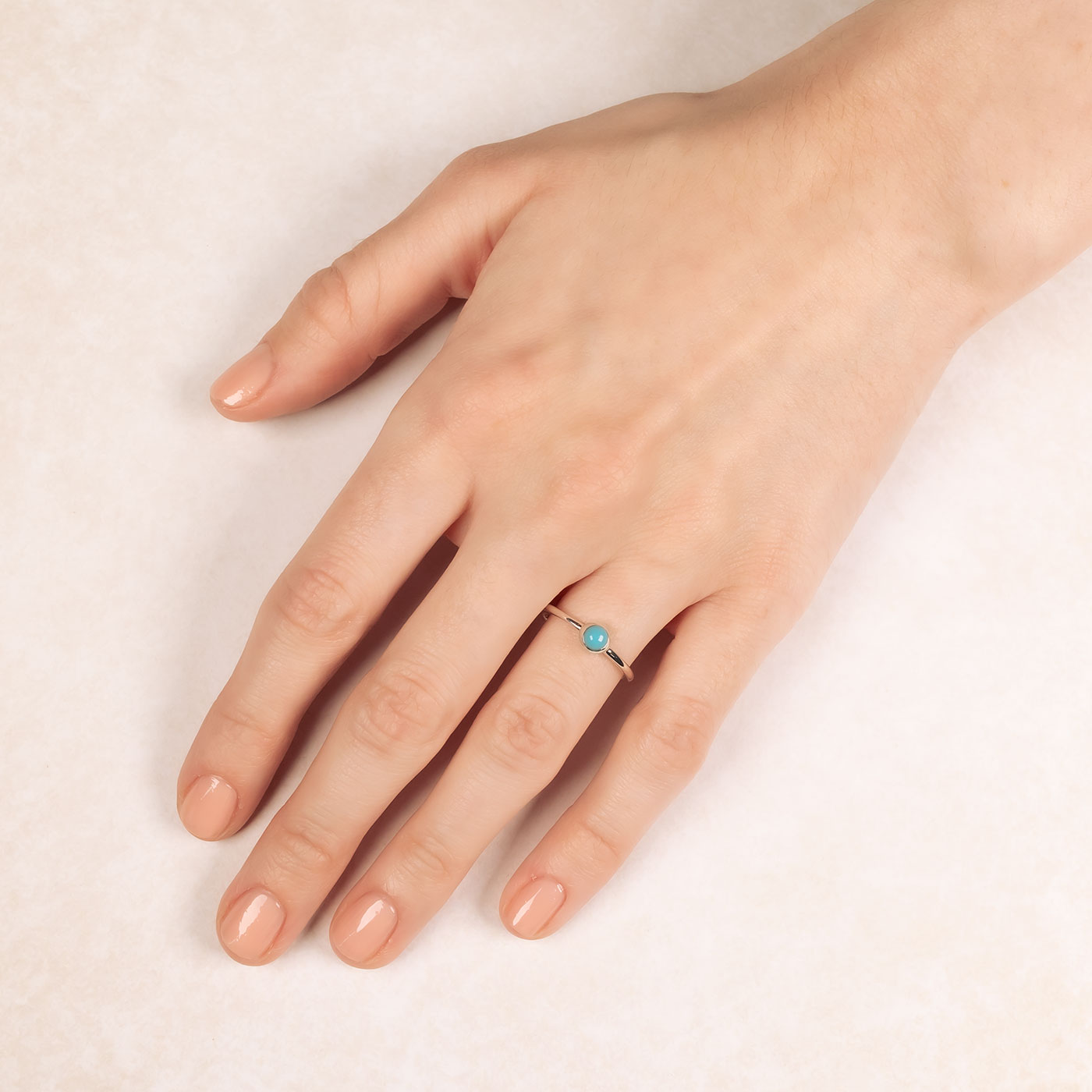 Silver Mini Turquoise Ring
