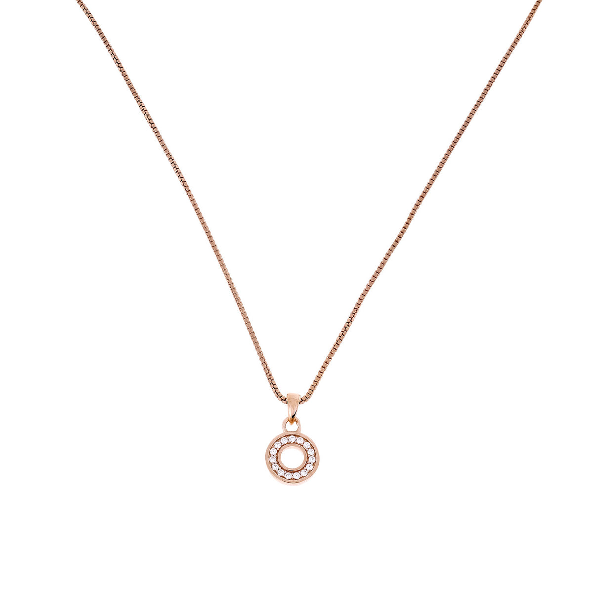 Pavé Open Circle Pendant