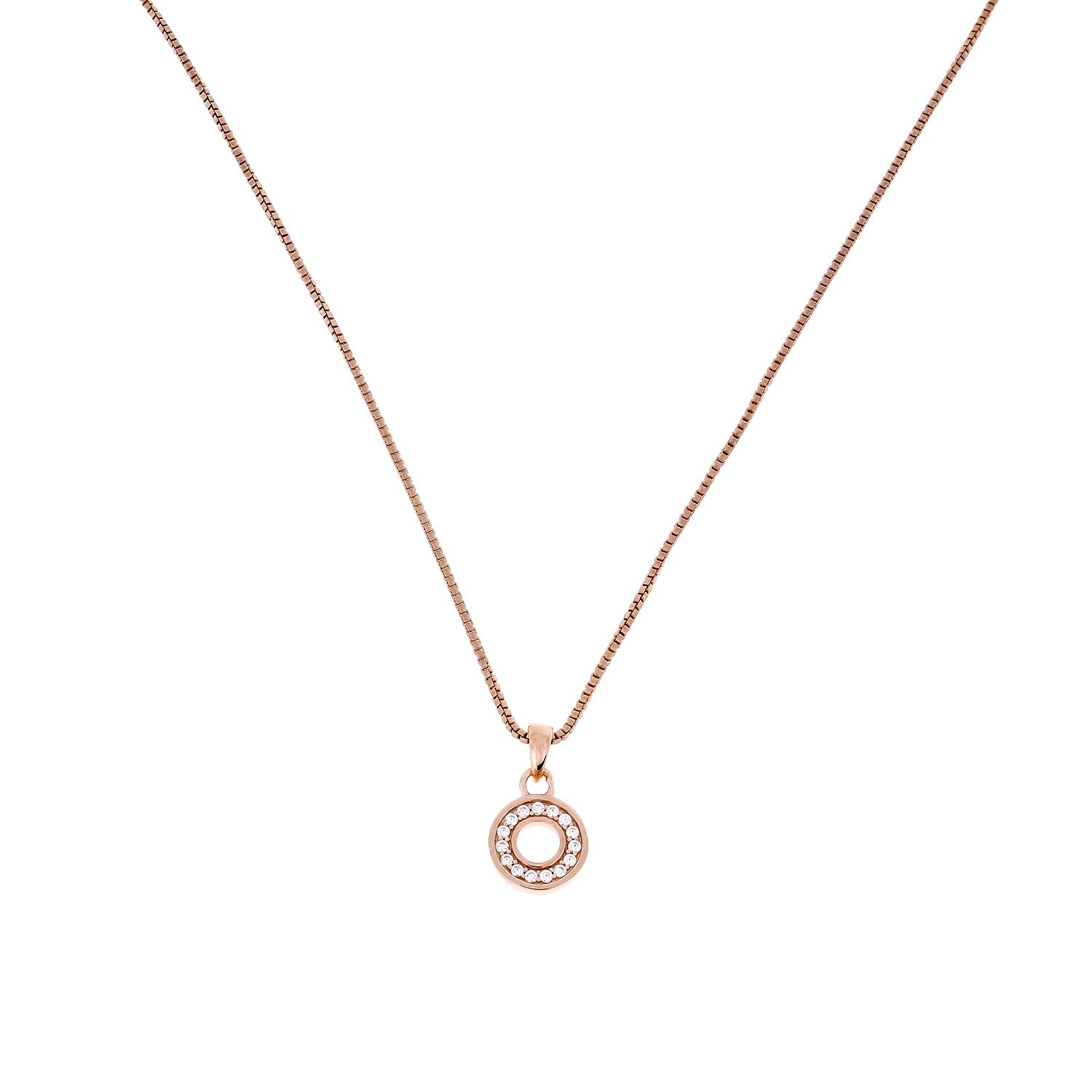Pavé Open Circle Pendant