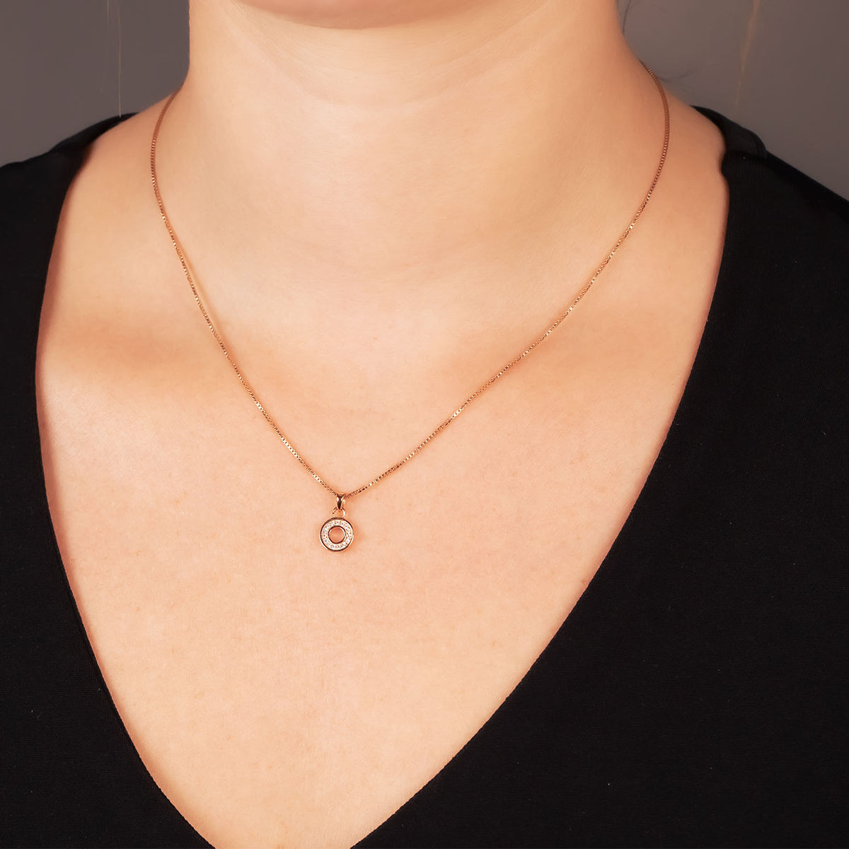 Pavé Open Circle Pendant