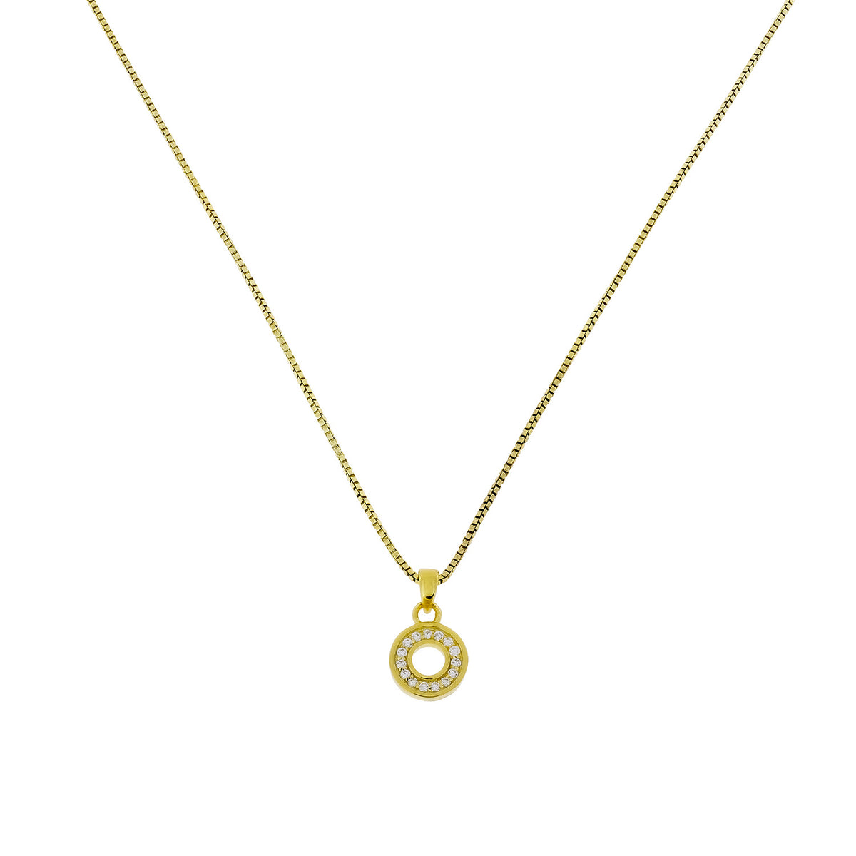 Pavé Open Circle Pendant