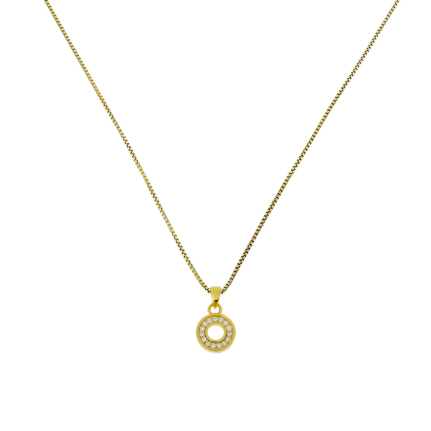 Pavé Open Circle Pendant