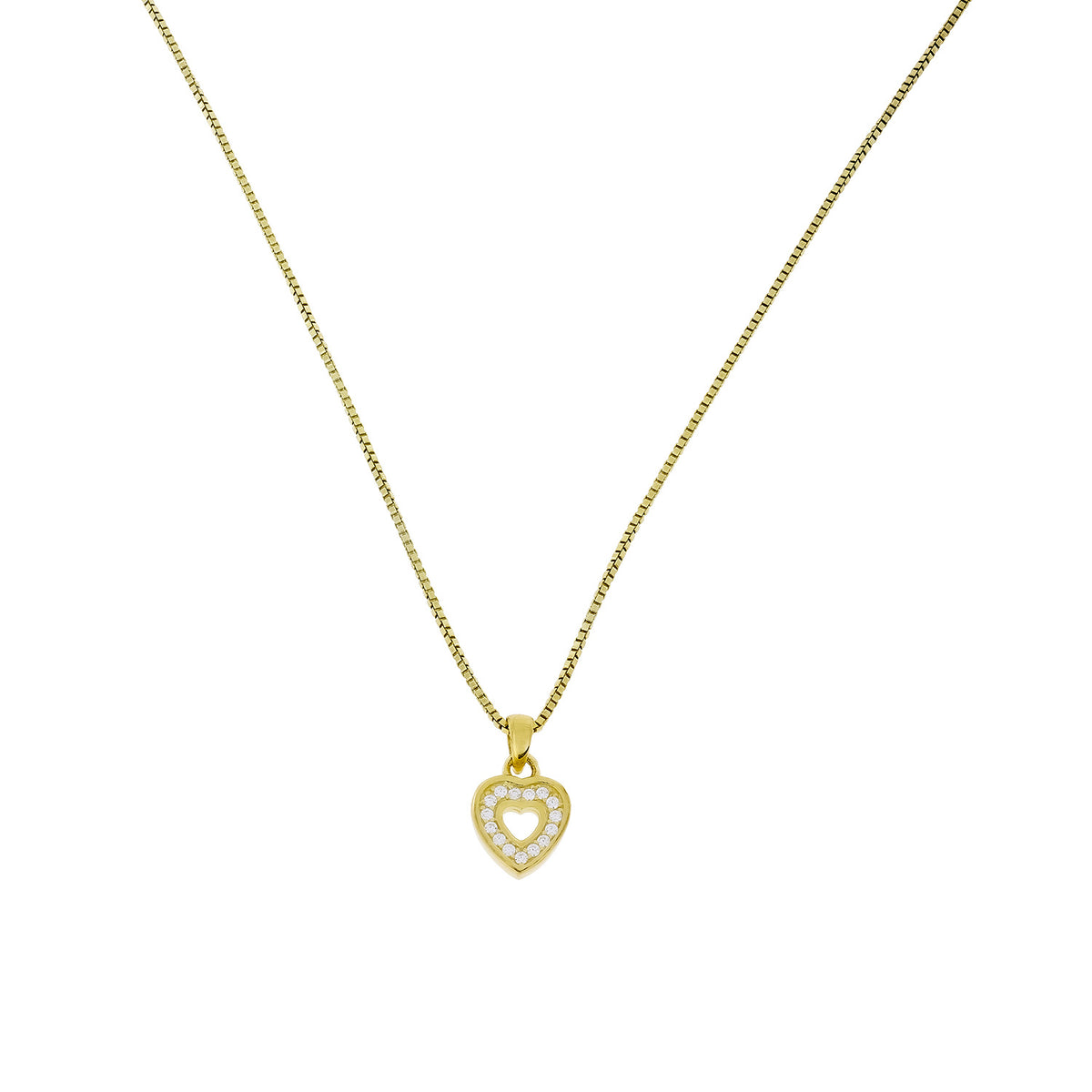 Pavé Open Heart Pendant