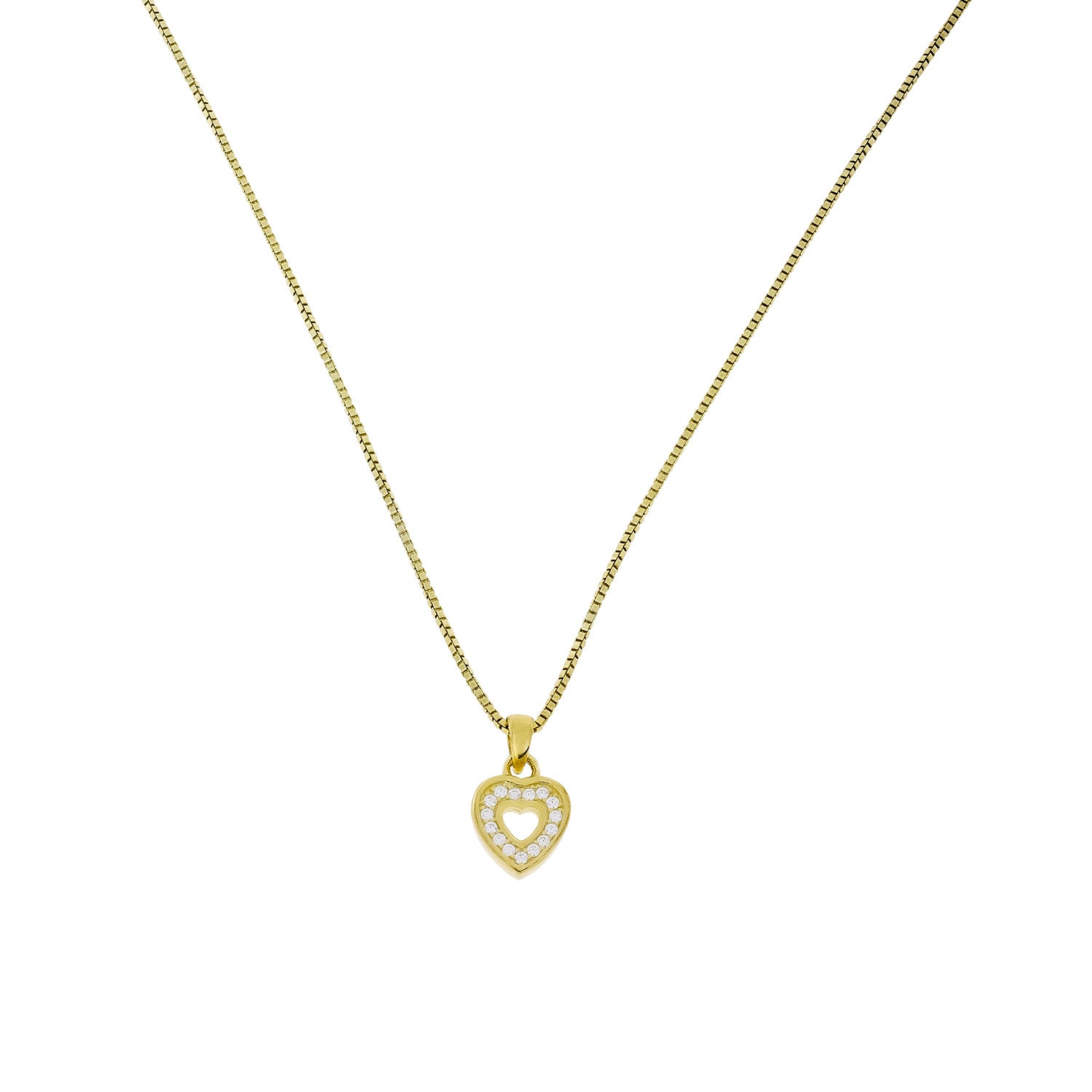 Pavé Open Heart Pendant