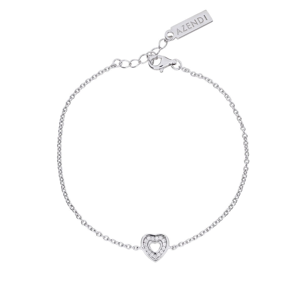 Pavé Open Heart Bracelet