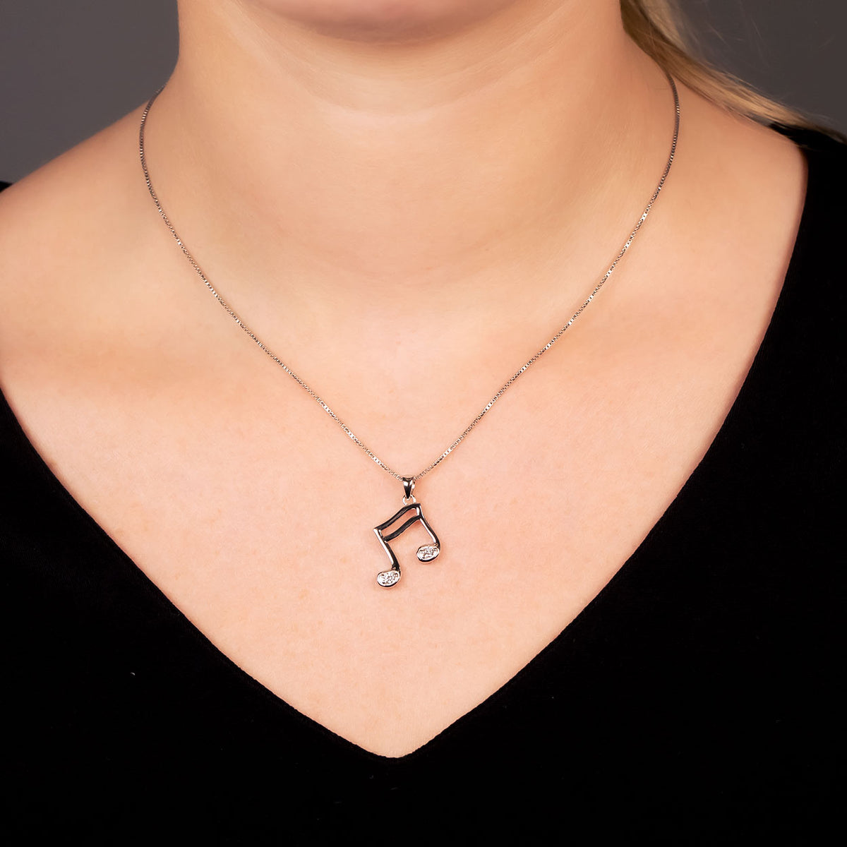 Silver Linked Semi-Quavers Pendant