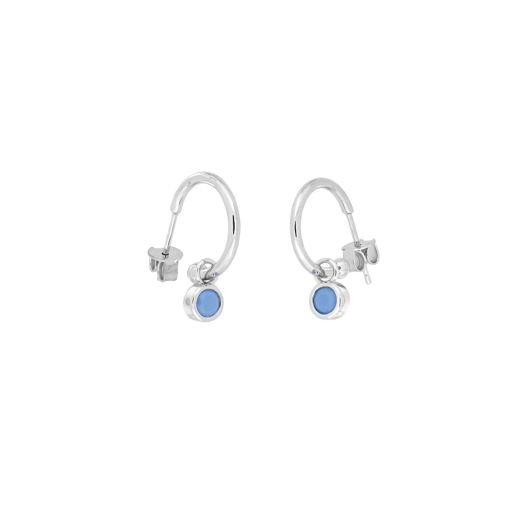 December Birthstone Hoop Earrings - Turquoise