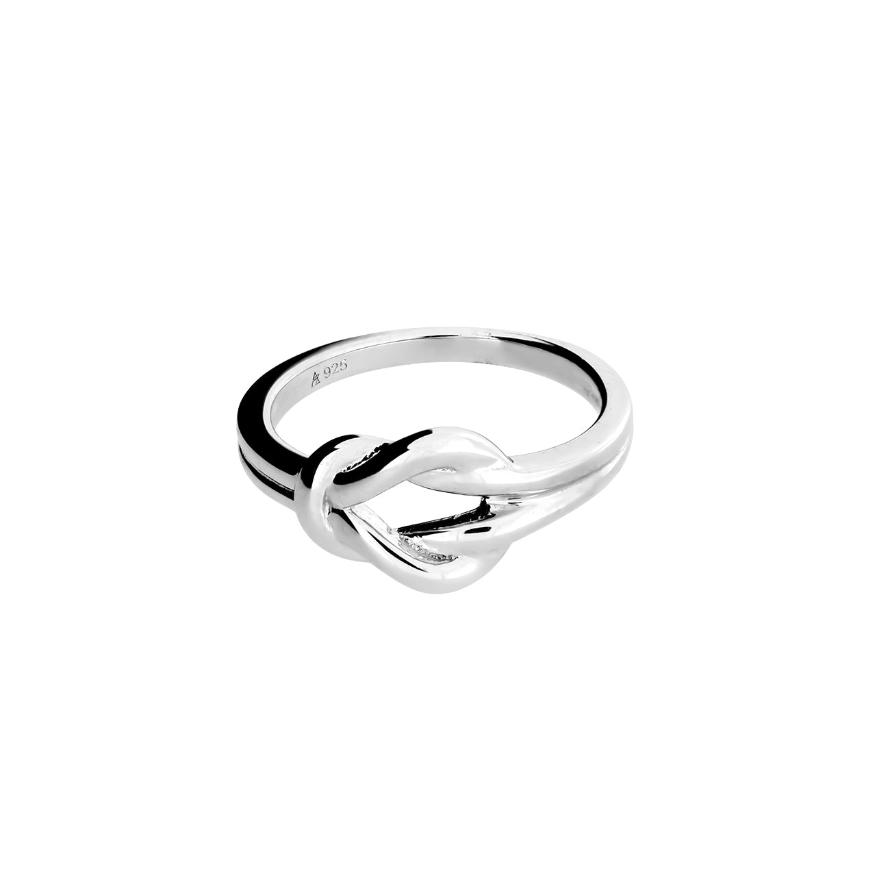 Silver love sale knot ring