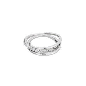 Sterling Silver Pavé Russian Wedding Ring