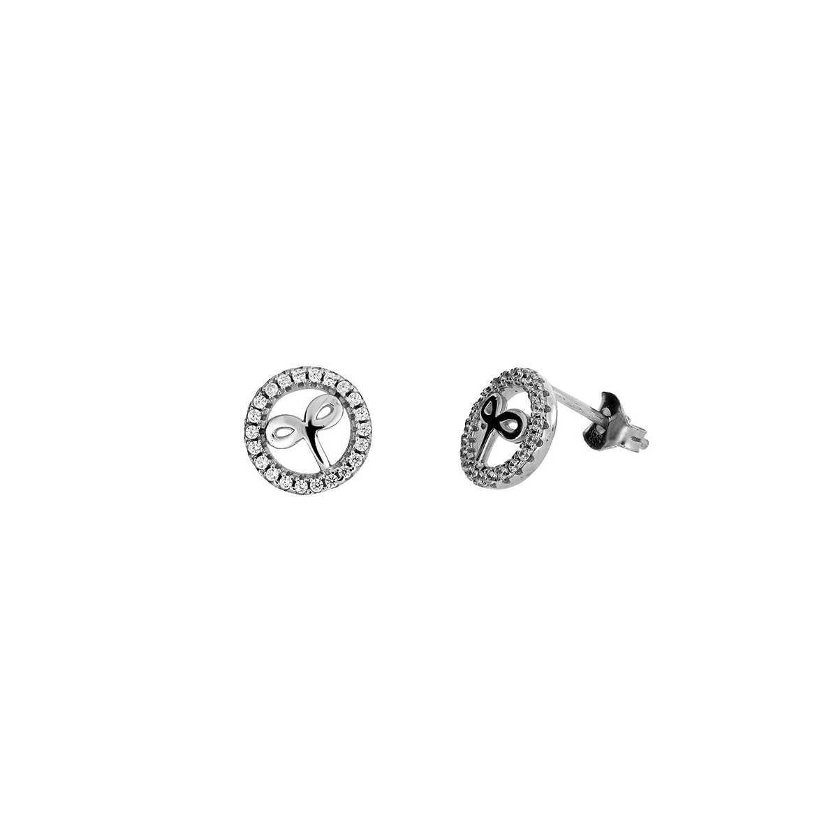 Silver Aries Zodiac Earrings