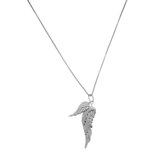 Double angel wing deals necklace