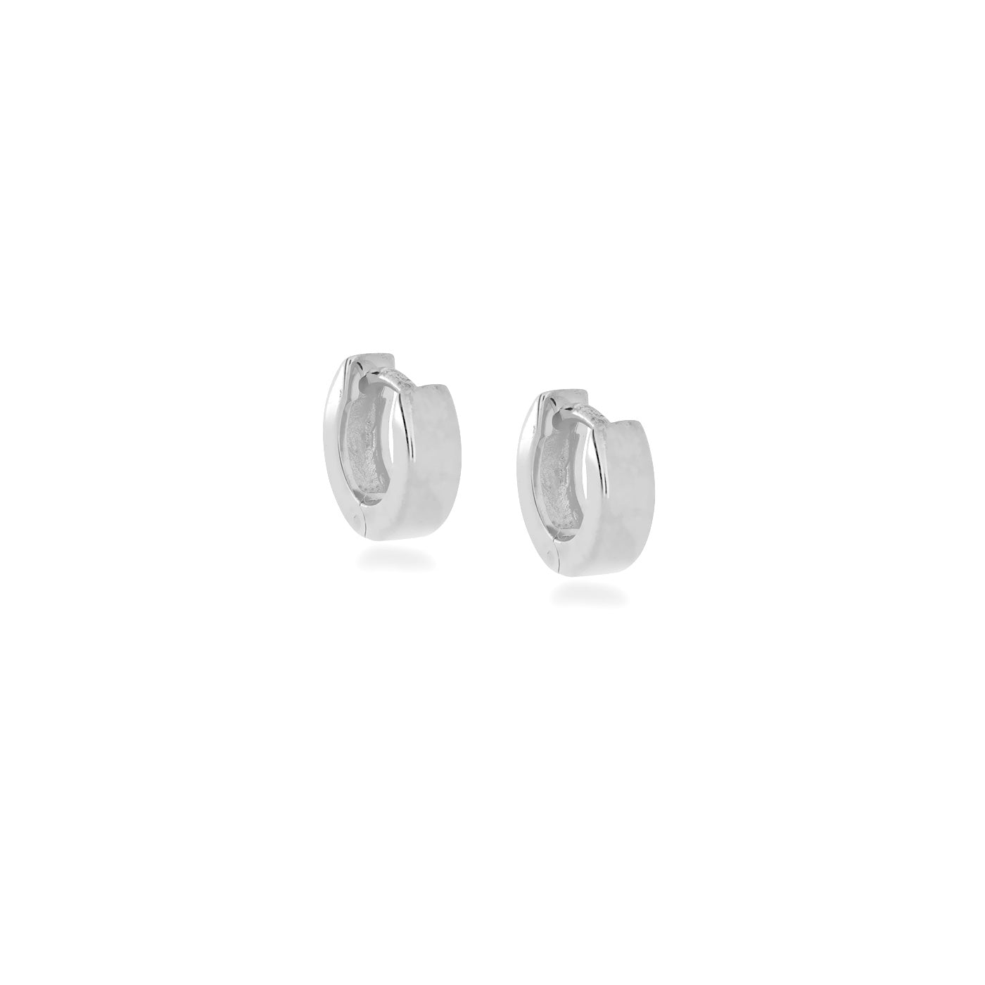Hinge Hoop Earrings - Small Squared