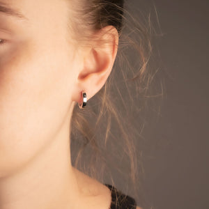 Hinge Hoop Earrings - Medium Squared