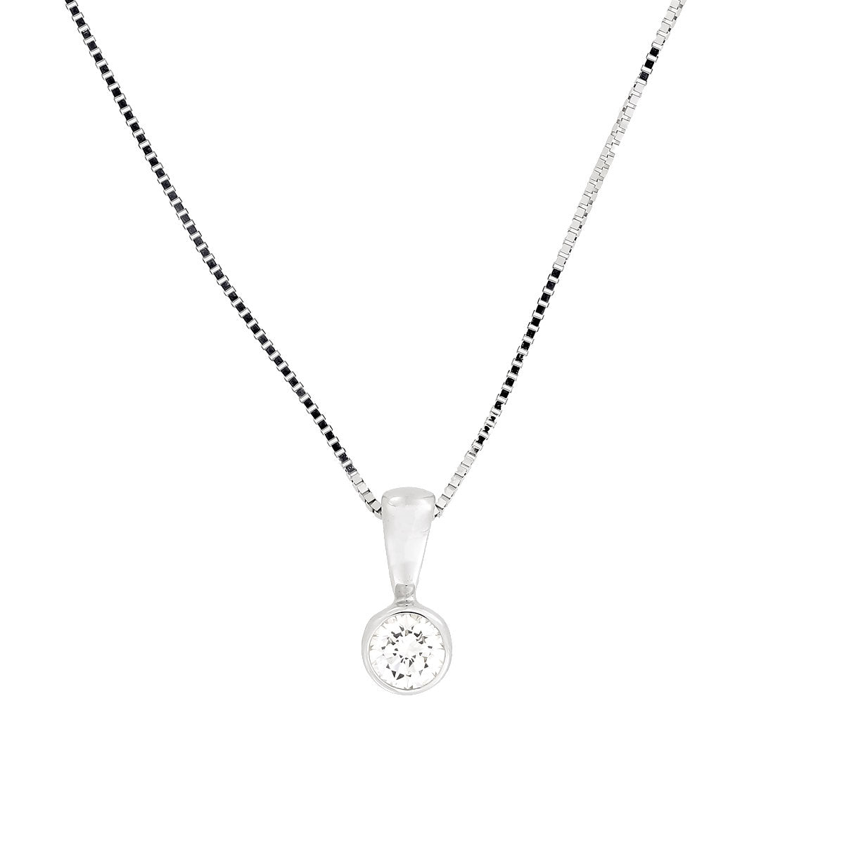 9 Carat Gold &amp; Diamond Solitaire Pendant (0.15ct Diamond)