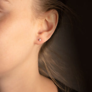 9 Carat White Gold & Diamond Stud Earrings (0.14ct diamond)