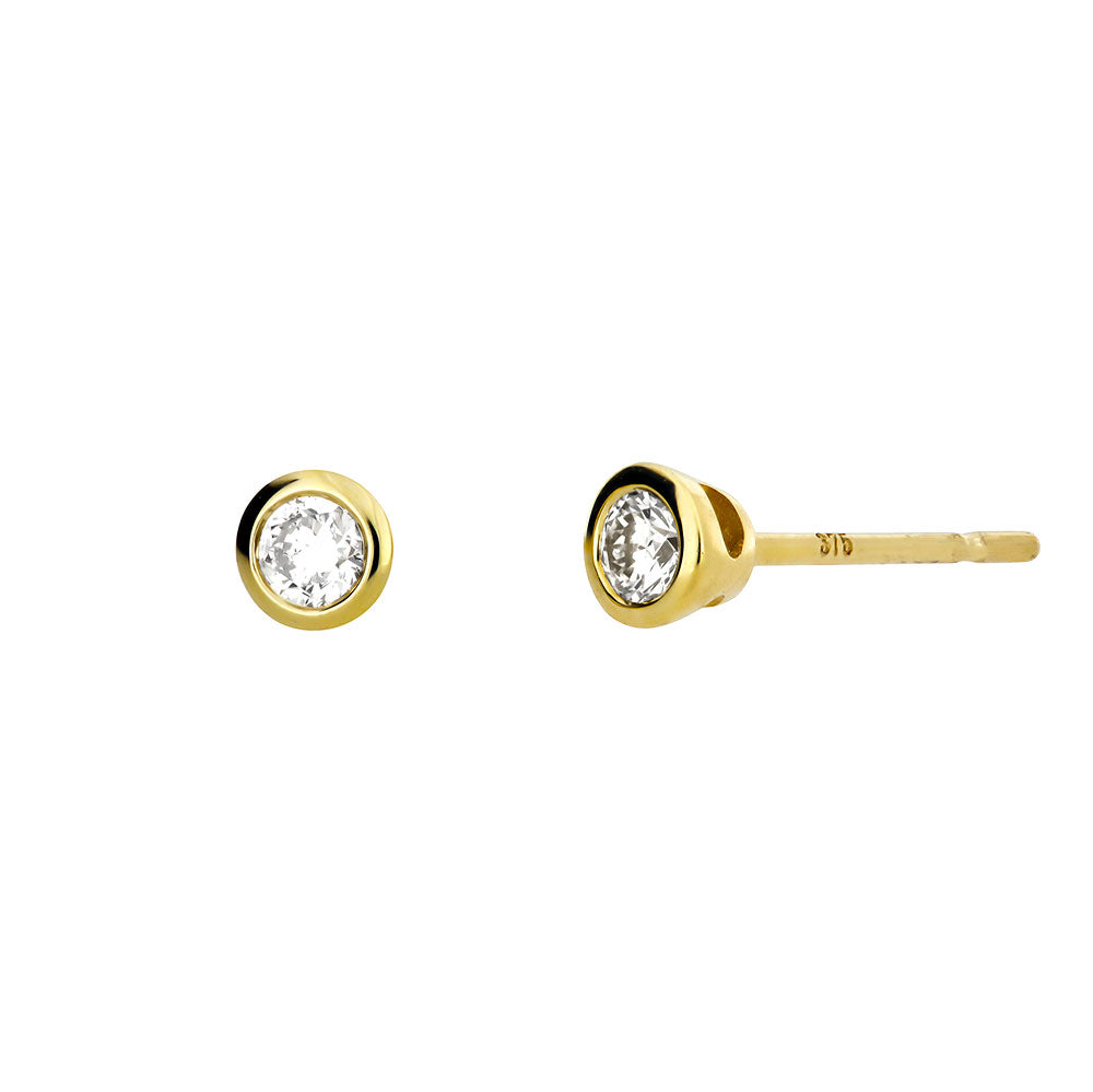 Newbridge Baguette Stone Drop Earrings Gold | Cilento Designer Wear