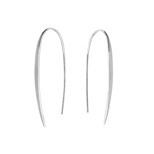 Silver Lance Hook Through Earrings