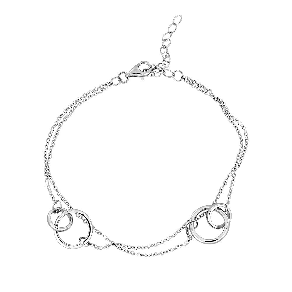 Double Interlocking Circles Bracelet