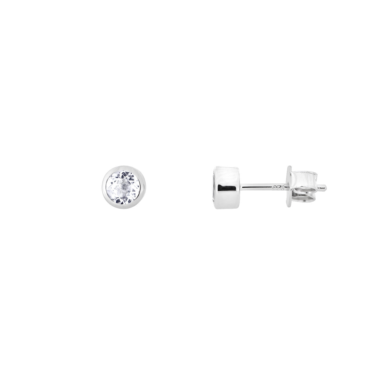 April Birthstone Earrings - White Topaz