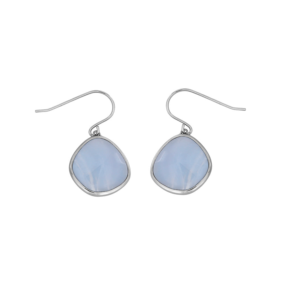 Blue Lace Agate Drop Earrings