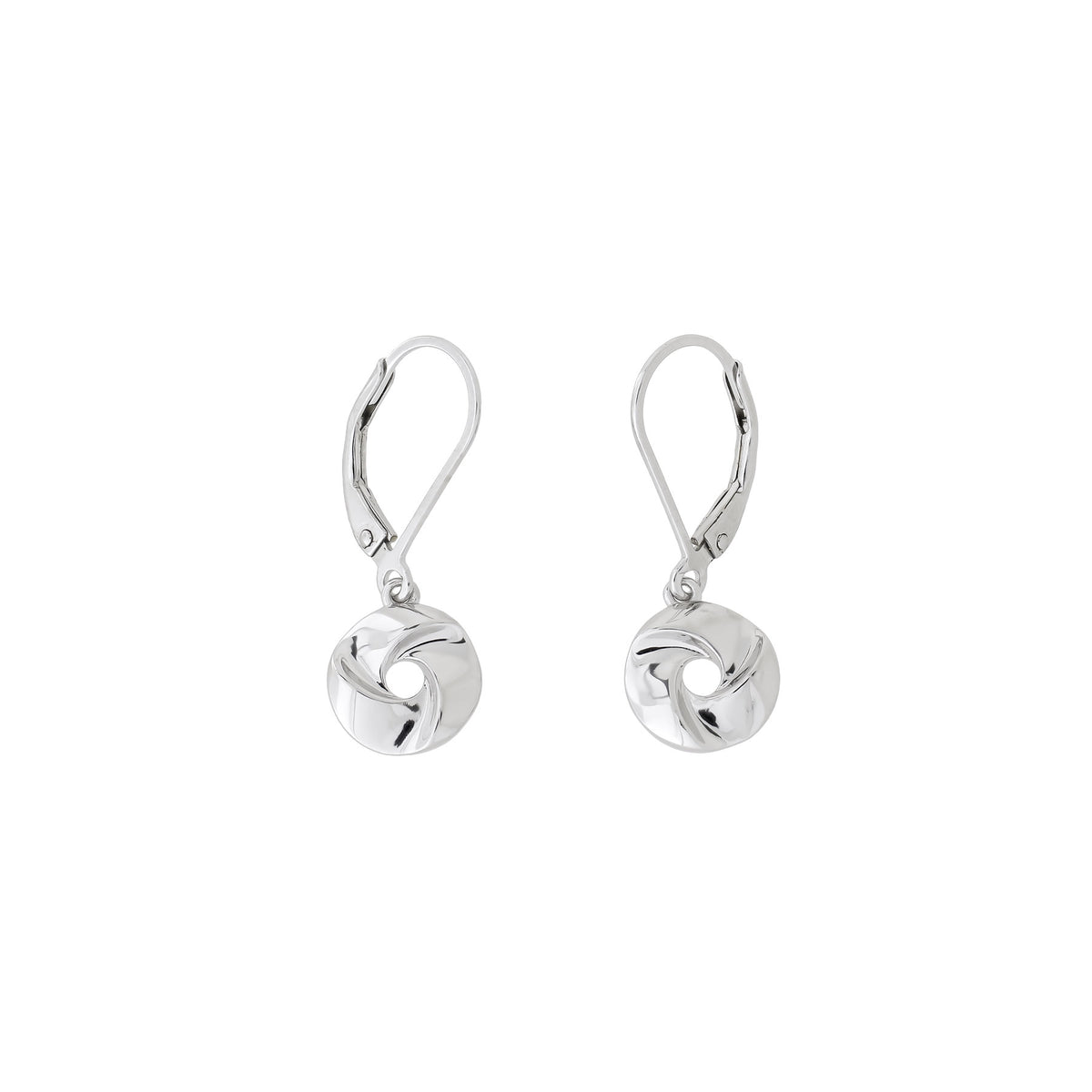 Silver Whirlpool Drop Earrings