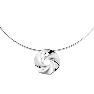 Silver Swirling Whirlpool Pendant