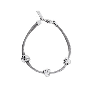 Silver Mesh Bracelet with Knots