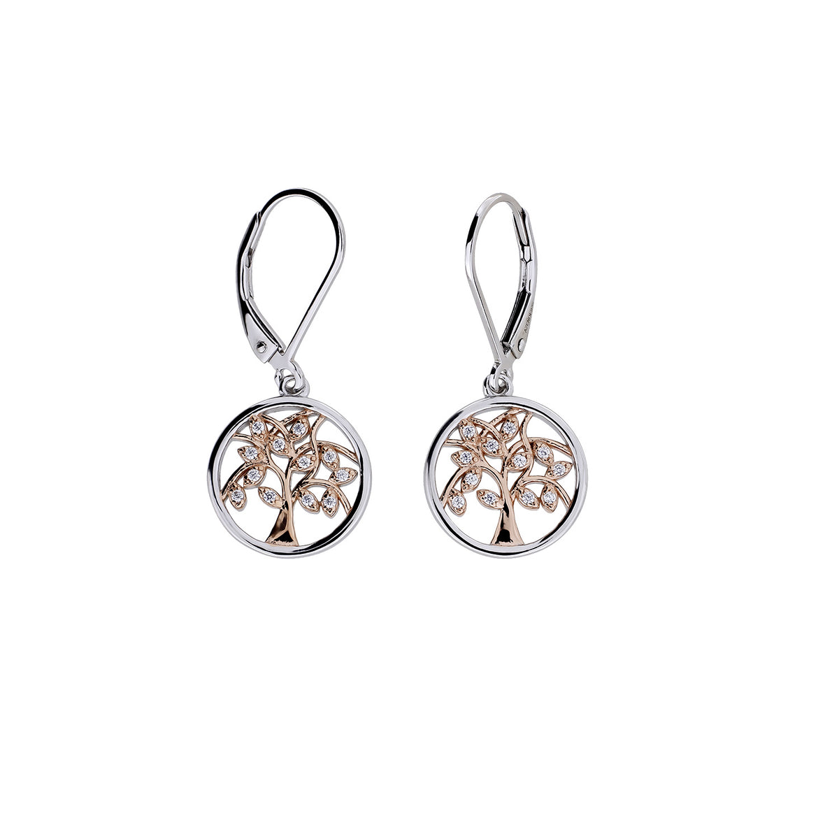 Arbor Vitae Stone Set Drop Earrings