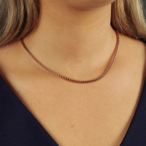 Adjustable Rounded Box Chain Necklace