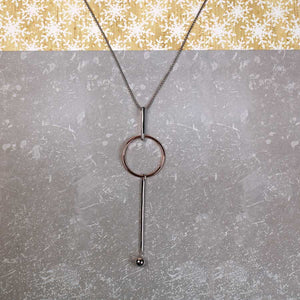 Metropolitan Circle & Double Line Necklace