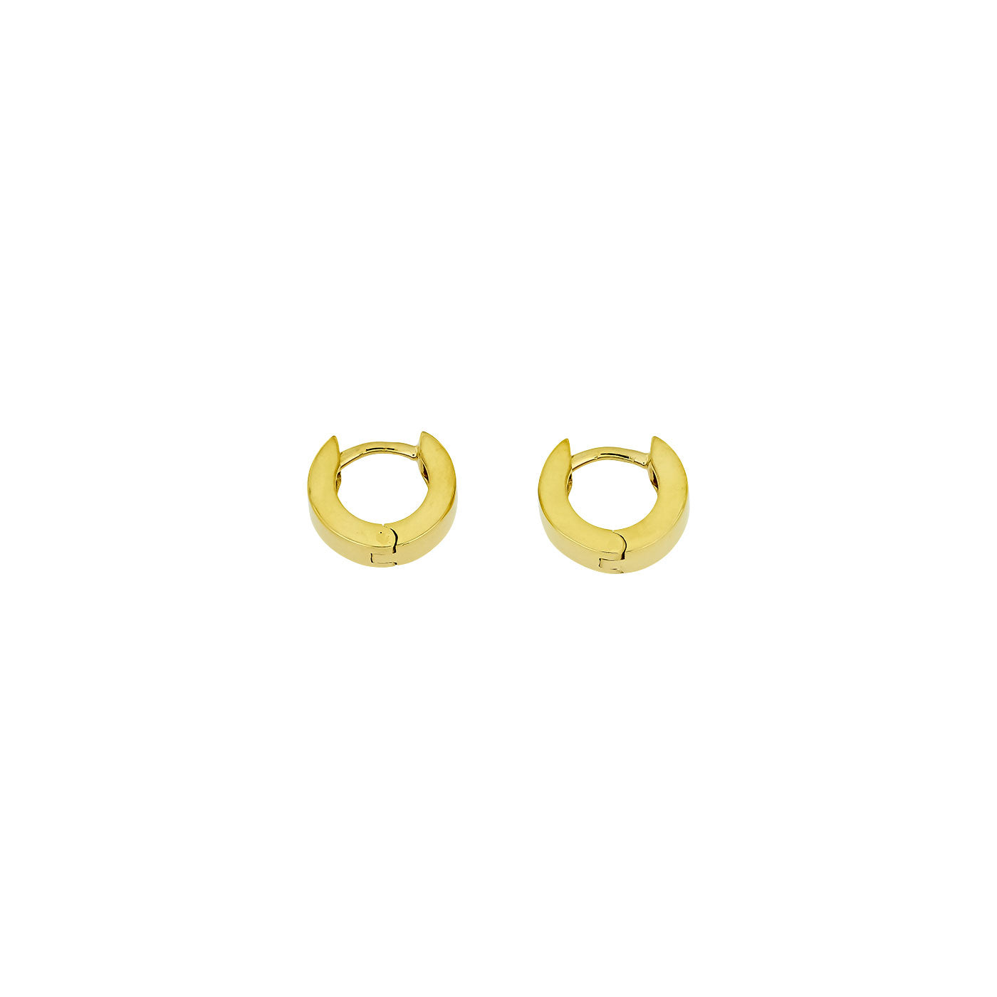 9 Carat Gold Hinged Hoops - Small Squared