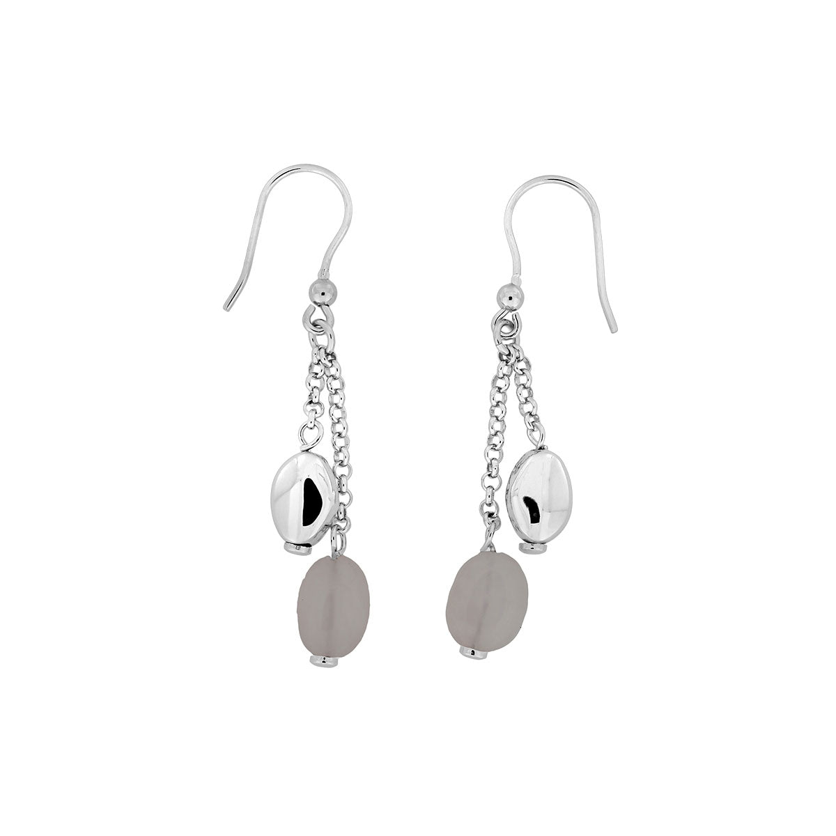 Silver Earrings with Quartz
