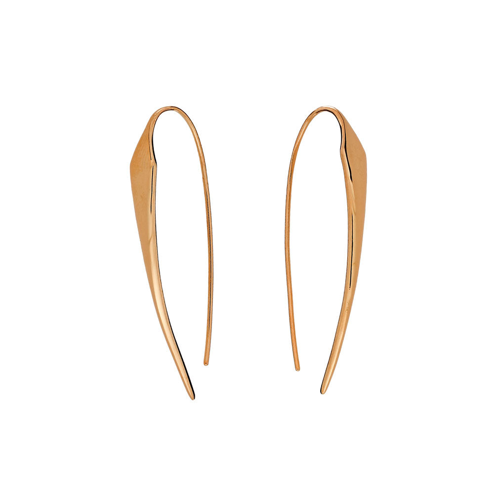 Silver Spear Hook Through Earrings
