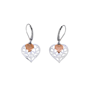 Heart of Yorkshire Double Drop Earring with Rose Gold Vermeil