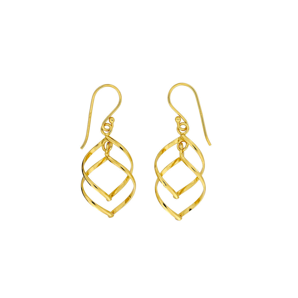 Spiral Waves Drop Earrings