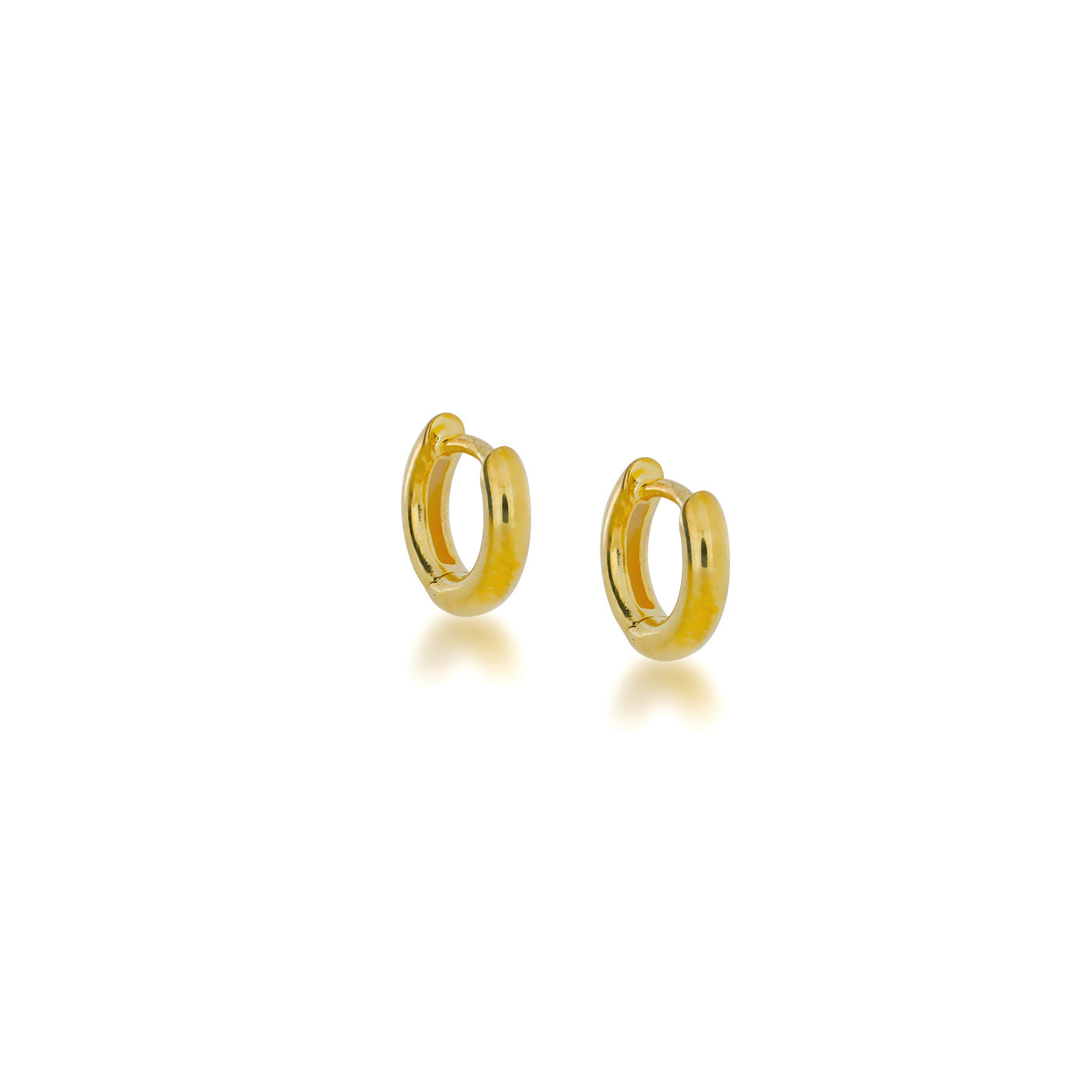 Hinge Hoop Earrings - Small Rounded