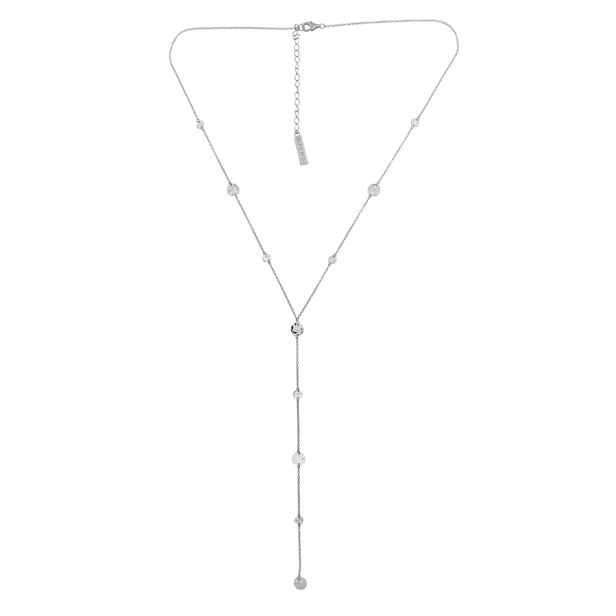 Tribeca Planished Discs Y Necklace