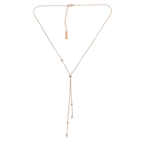 Tribeca Pearl & Silver Bead Adjuster Necklace