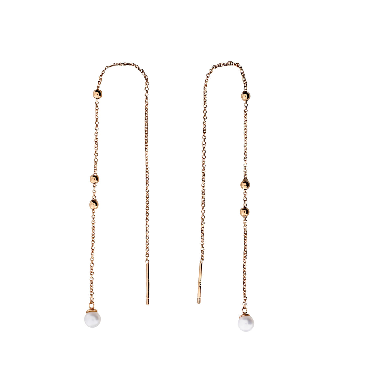 Tribeca Pearl &amp; Bead Pull-Through Earrings