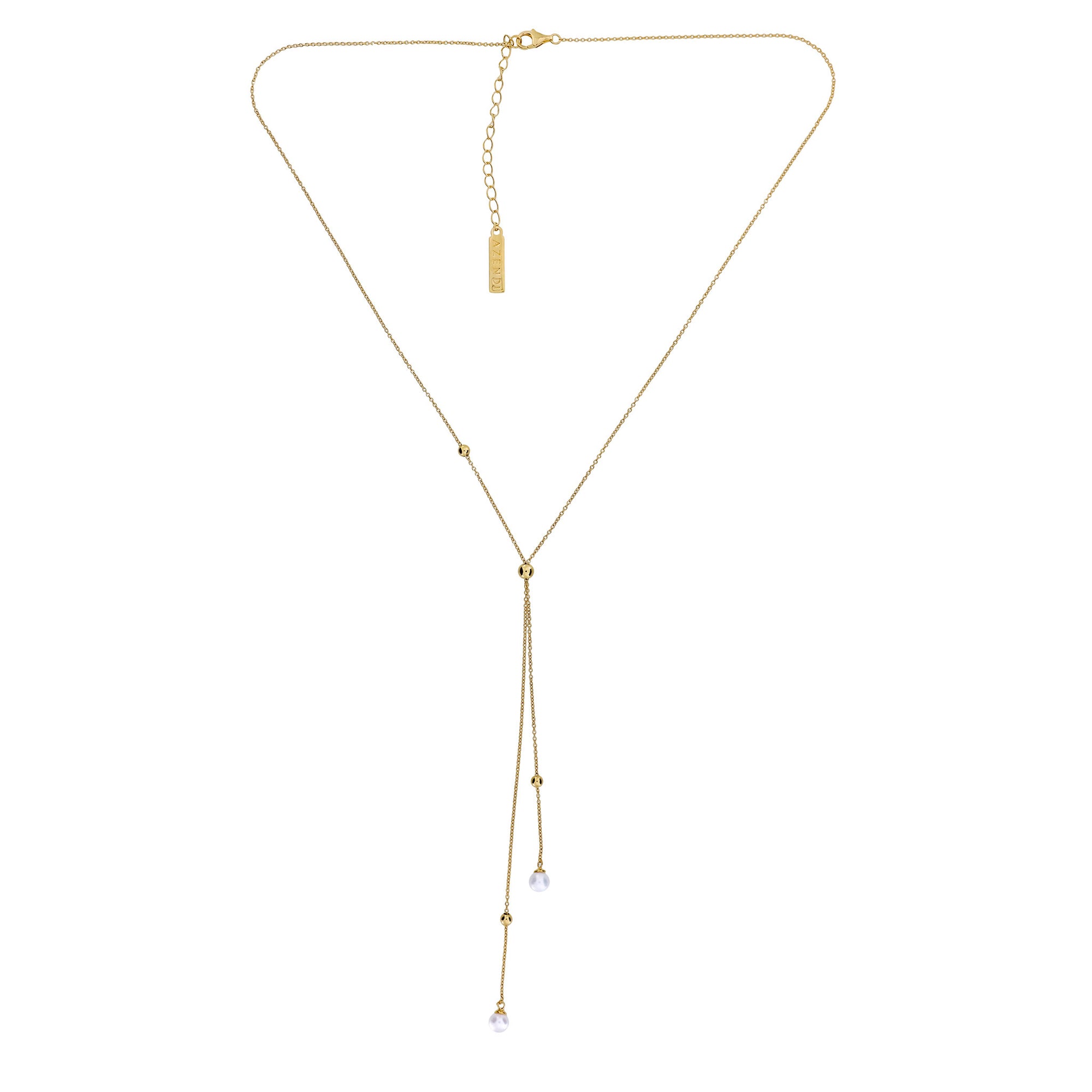 Tribeca Pearl & Silver Bead Adjuster Necklace