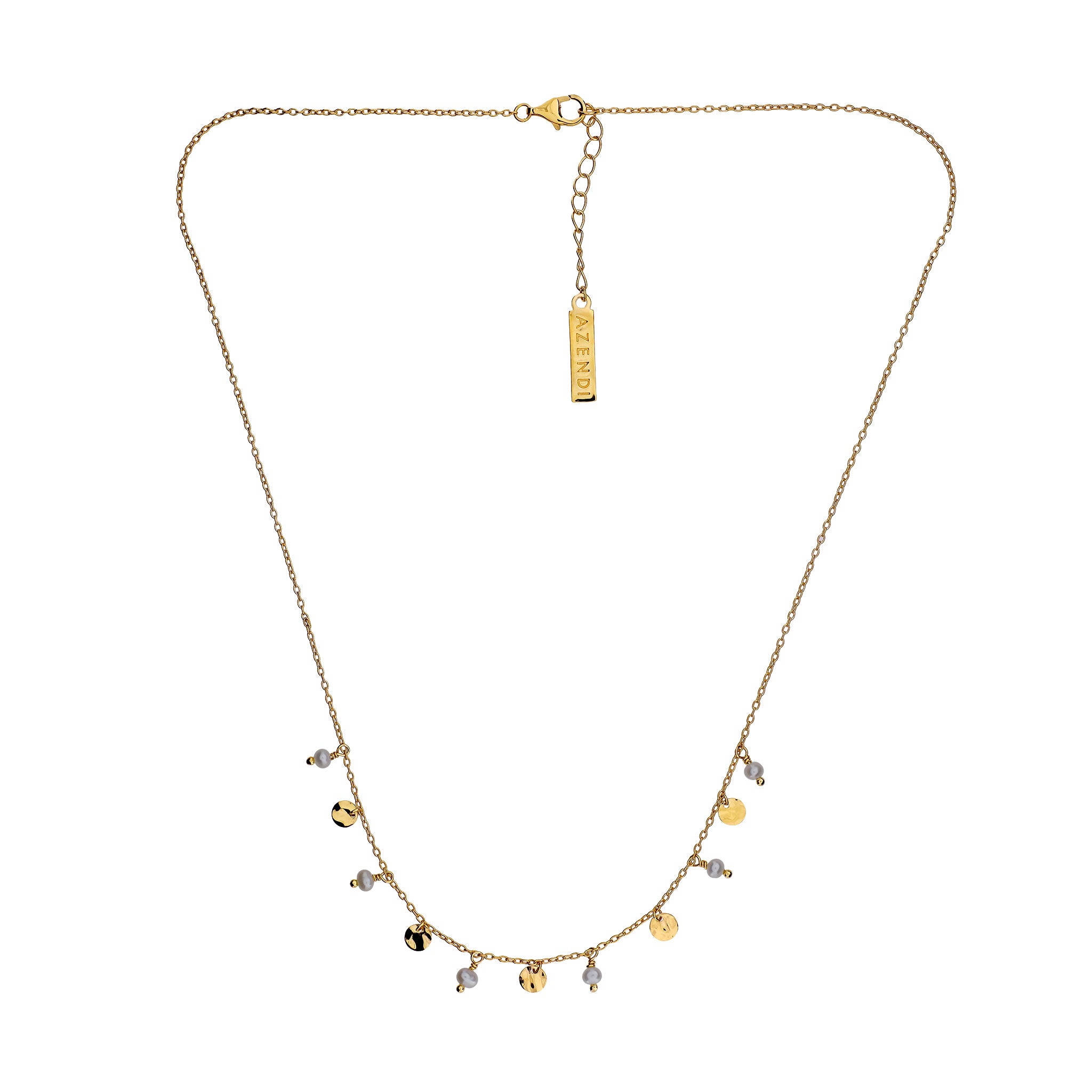 Tribeca Pearl & Disc Necklace