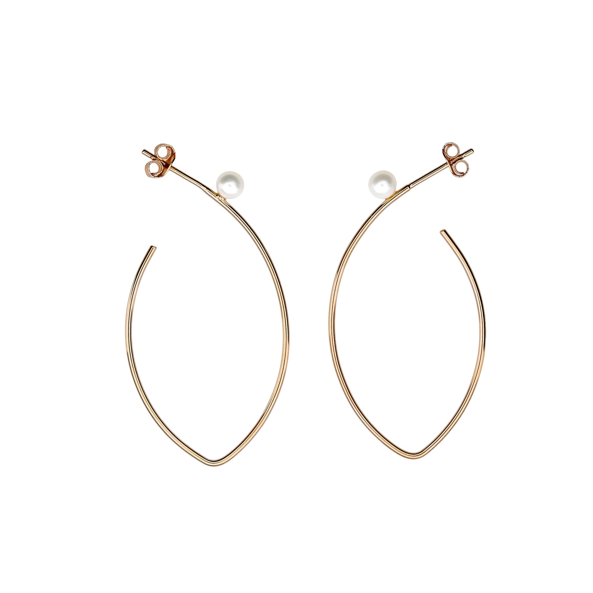 Tribeca Pearl Marquise Hook Earrings