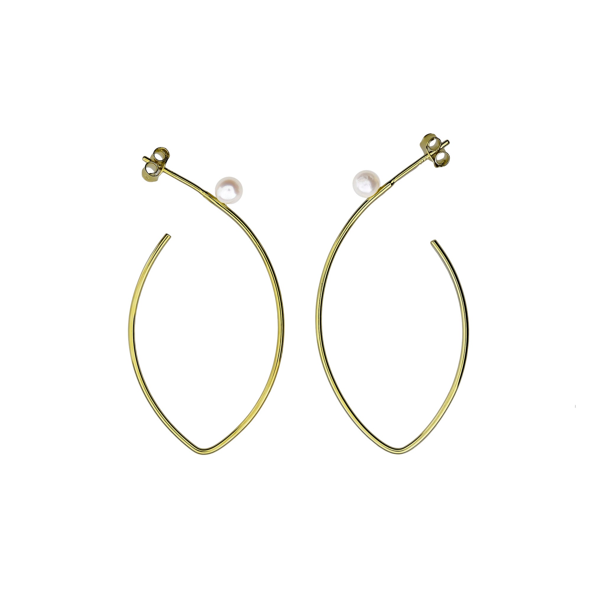 Tribeca Pearl Marquise Hook Earrings